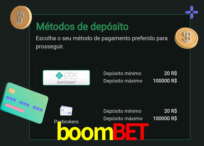 O cassino boombet oferece uma grande variedade de métodos de pagamento